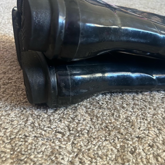 Hunter Glossy Black Waterproof Boot Unisex Men's Size 9 Women's 10 Original Tall - Picture 9 of 11